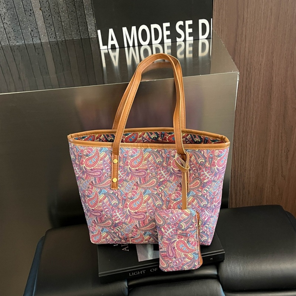 Luxury Bags Tote - 2-teiliges Damen-Set: Große Kapazität Tragetasche und
